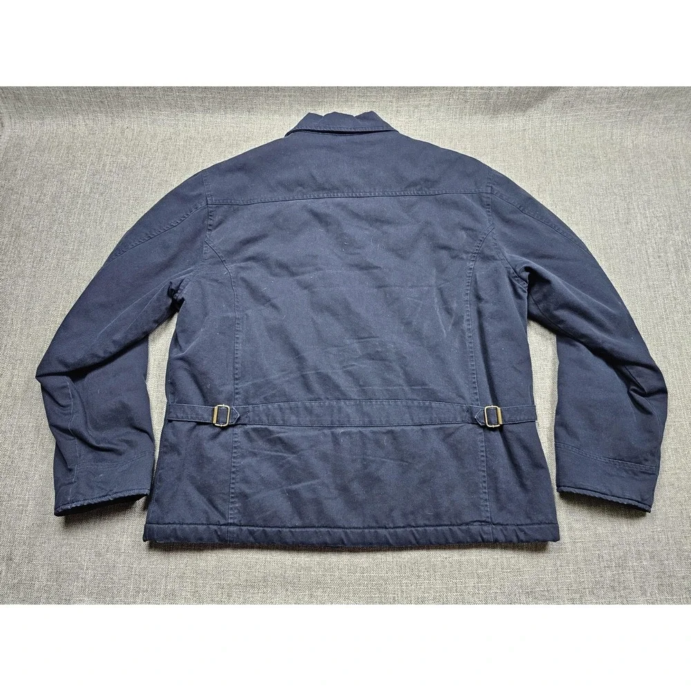 Vintage Polo Sport Ralph Lauren Jacket Mens Large Blue Newsboy Belted Zip Plaid